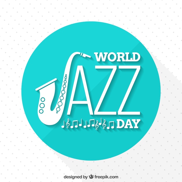 Jazz day background with saxophone