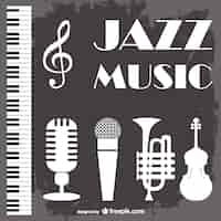 Free vector jazz music elements