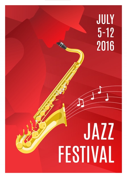 Free vector jazz music poster