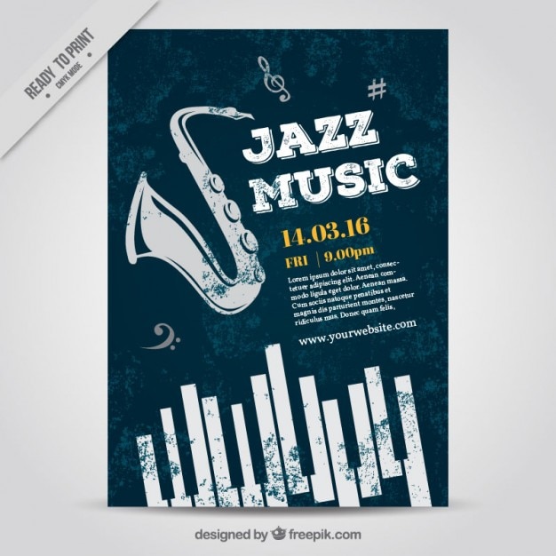 Free vector jazz music poster