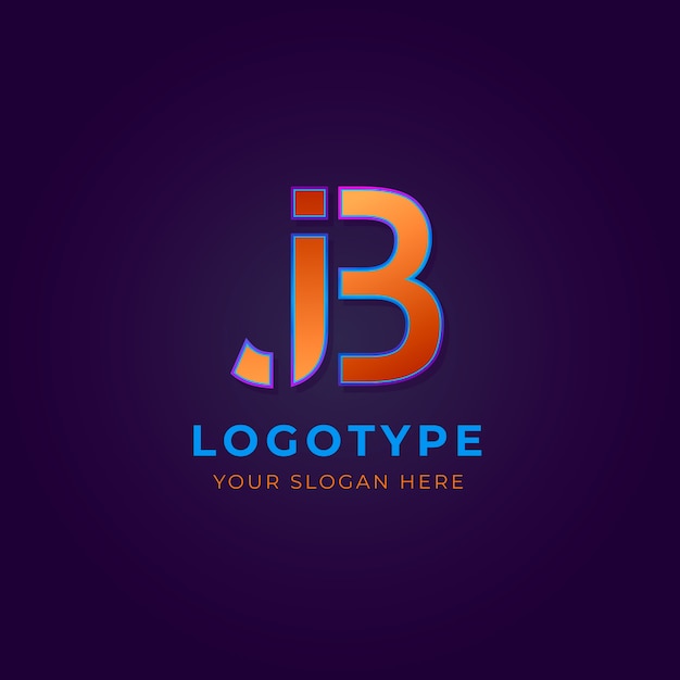 Free vector jb logo monogram design