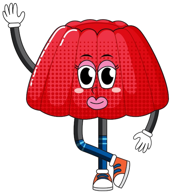 Free vector a jelly cartoon character on white background