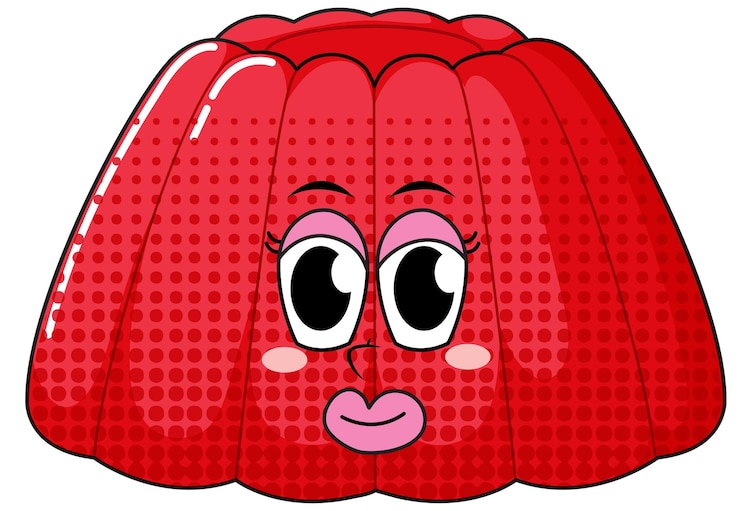 무료 Vector 흰색 바탕에 젤리 만화 캐릭터