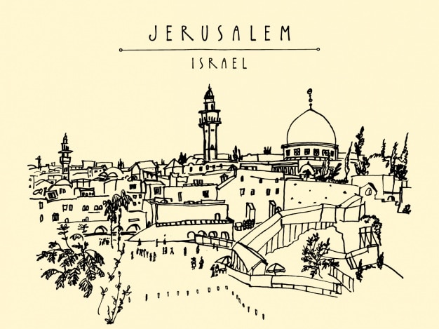 Free vector jerusalem background design