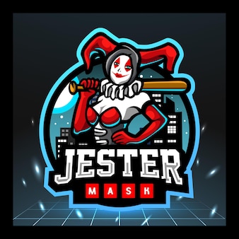 Jester mascot esport logo design