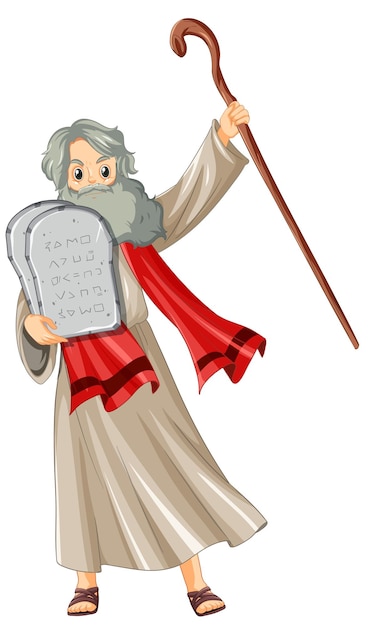 Free vector jesus cartoon character on white background