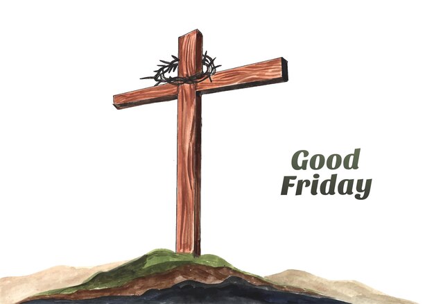 Jesus christ good friday and easter day cross background