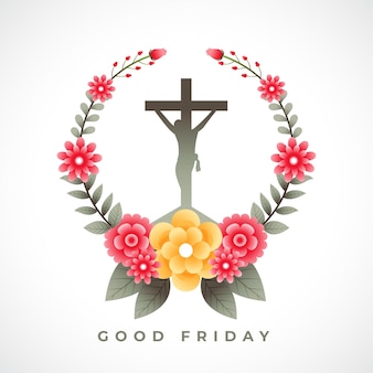 イエス​の​はり​つけ​は​花​と​十字架​聖​金曜日​の​グリーティングカード
