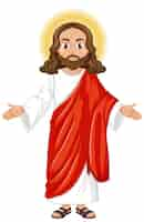 Free vector jesus preaching in standing position character