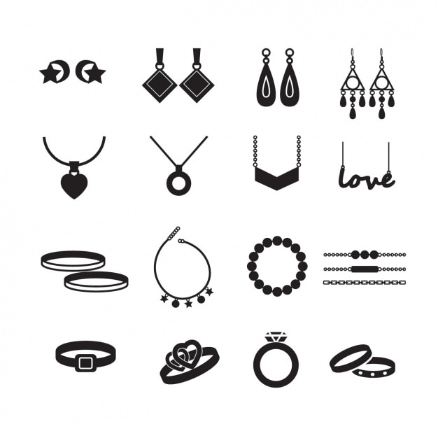 Jewelry icons collection