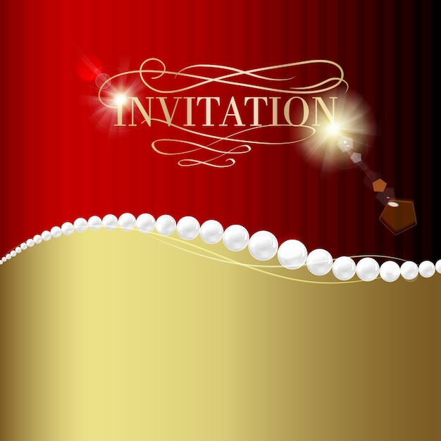 Free vector jewelry invitation card.