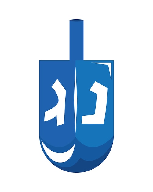 Free vector jewish blue dreidel