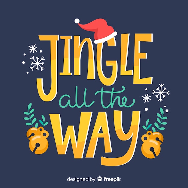 Jingle christmas lettering