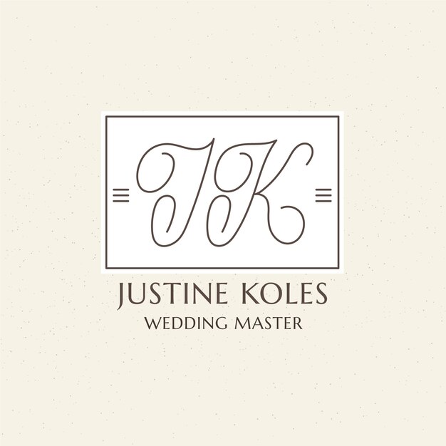 Jk logo monogram design