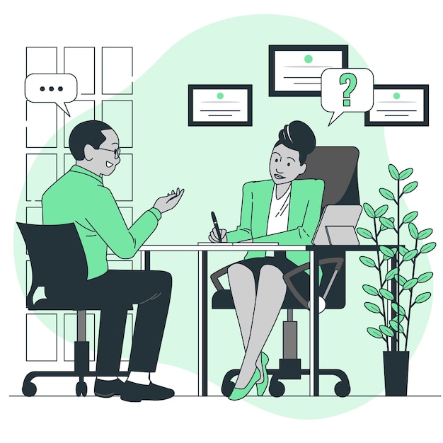 Free vector job interview concept illustration