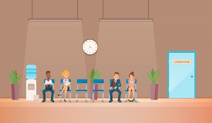 Free Vector job interview and recruiting. vector illustration.