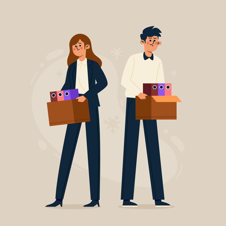 Free Vector job loss due to coronavirus crisis