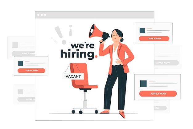 Job offers concept illustration