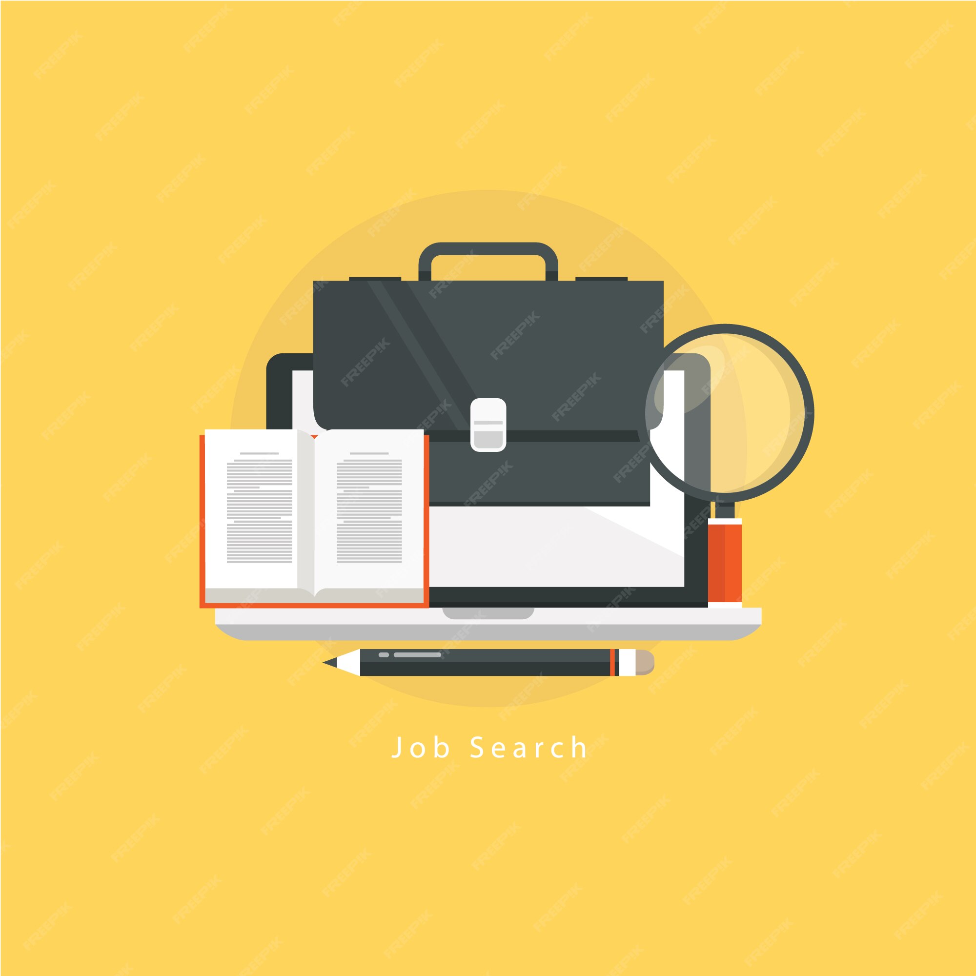 Free Vector | Job search background