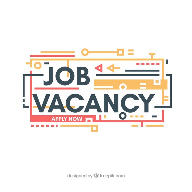 Job vacancy background in flat style