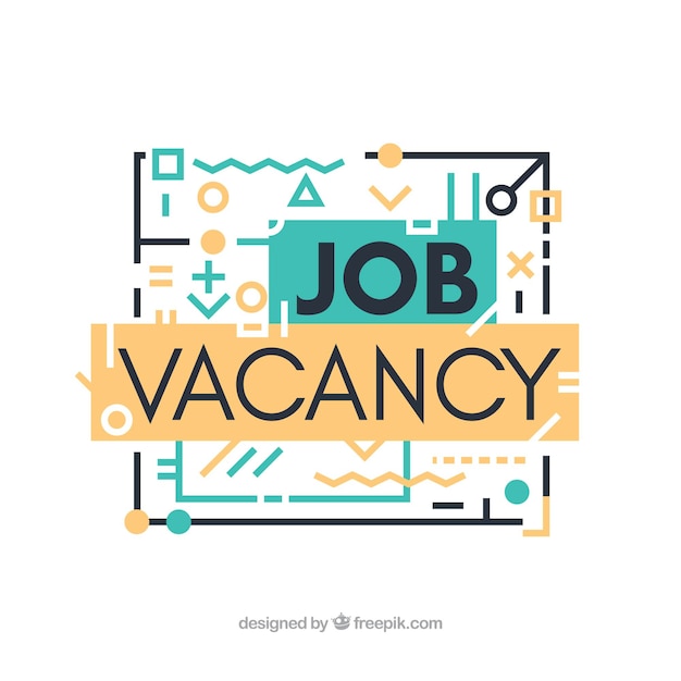 Job vacancy background in flat style