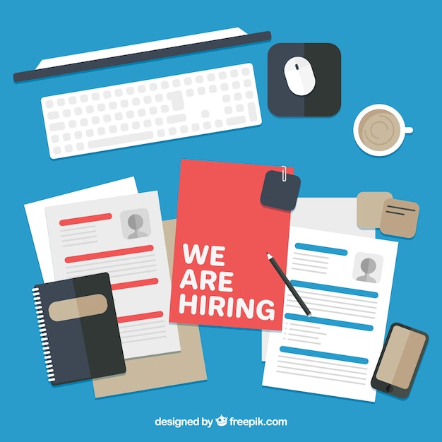 Job vacancy background in flat style