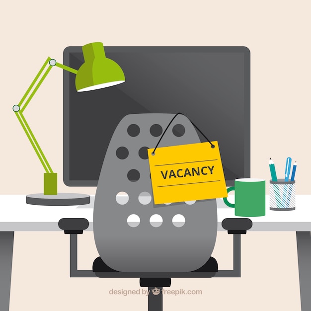 Job vacancy background in flat style