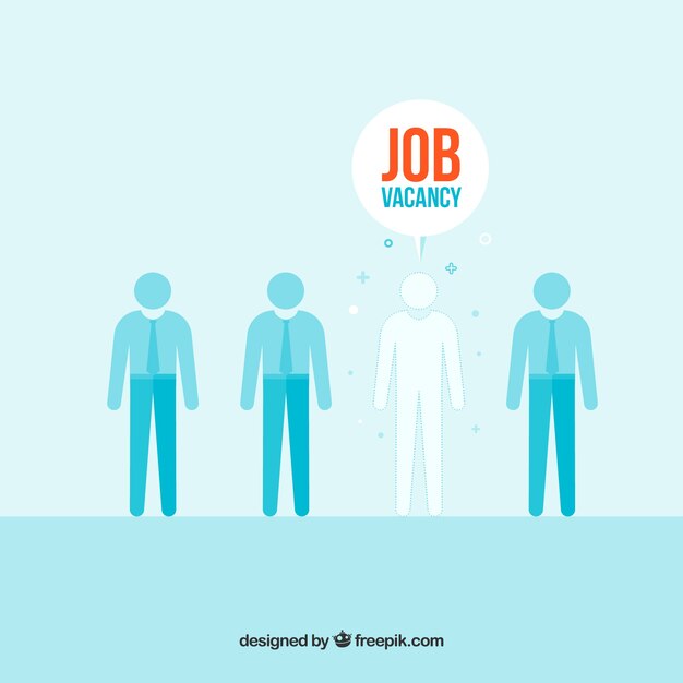 Job vacancy background in flat style