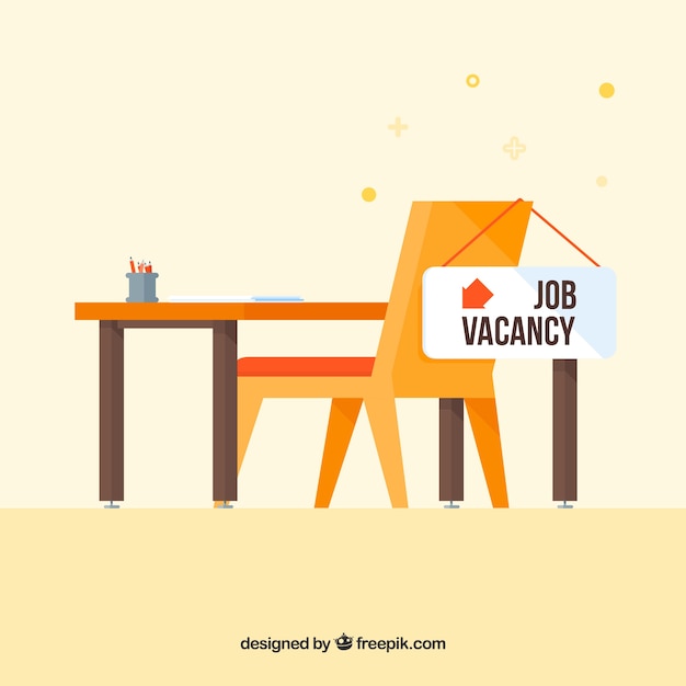 Job vacancy background in flat style