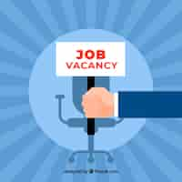 Free vector job vacancy background in flat style