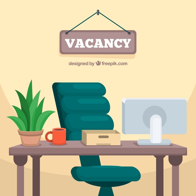 Job vacancy background in flat style