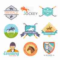 Free vector jockey label set