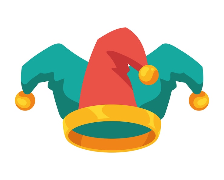 Free Vector joker hat accessory funny icon
