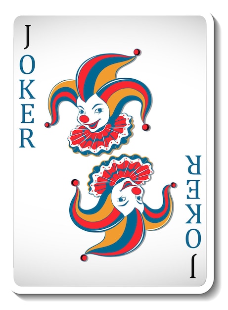 Free vector joker playing card isolated