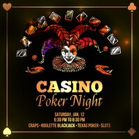 Joker poker illustration