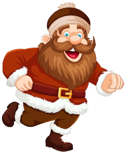 Free vector jolly bearded man in festive attire