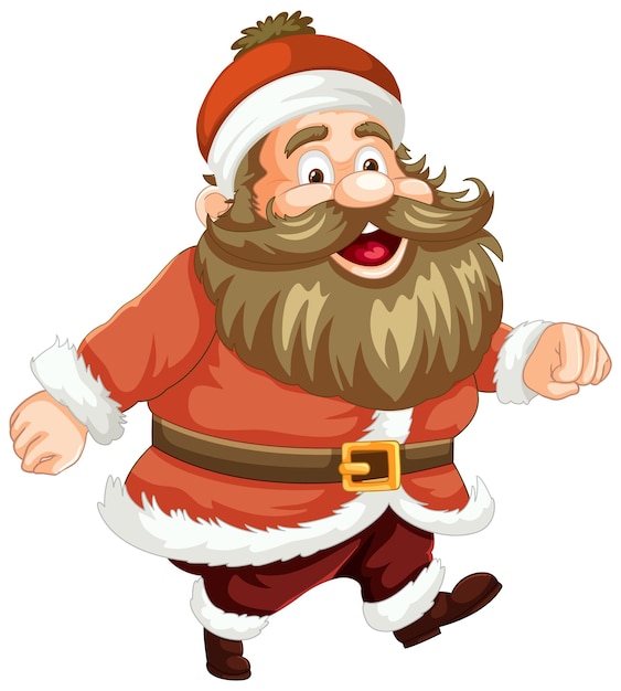 Free vector jolly santa claus on the move