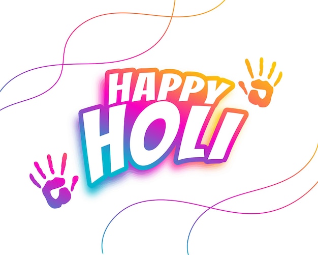 Free vector joyful happy holi colorful background design
