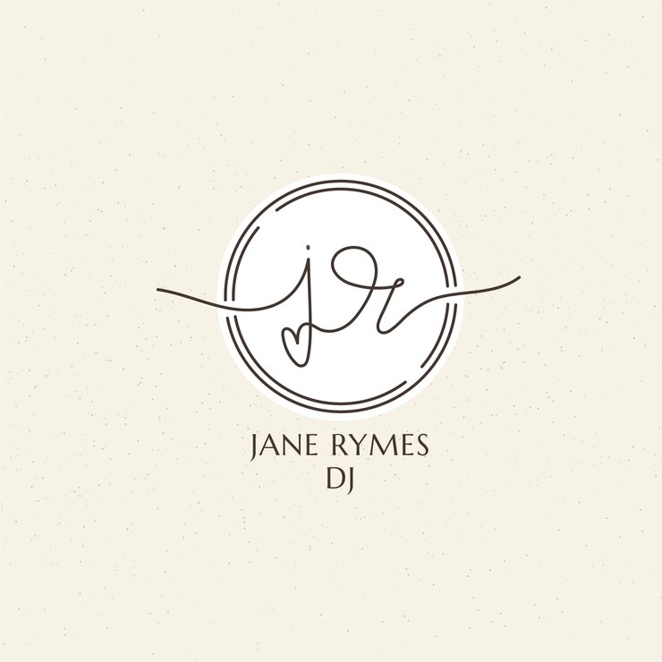 Free Vector jr logo monogram design