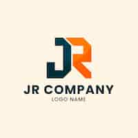 Free vector jr logo monogram design