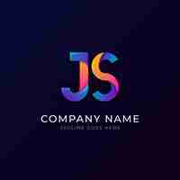 Free vector js logo design template