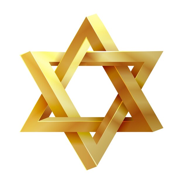 Judaism star. Seal of Solomon icon. David star, jewish star, icon israel star illustration