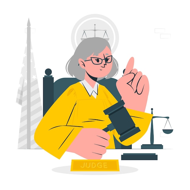 Free vector judge concept illustration