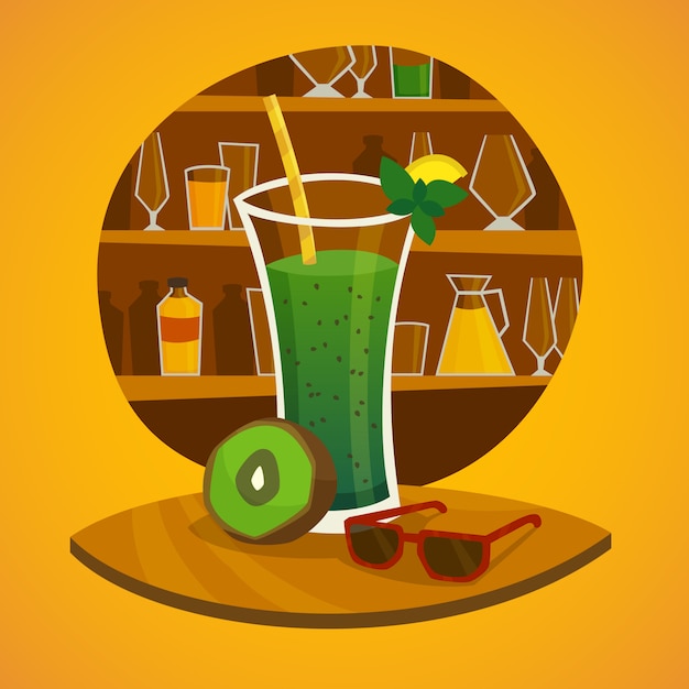 Free vector juice bar concept