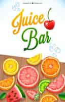 Free vector juice bar poster