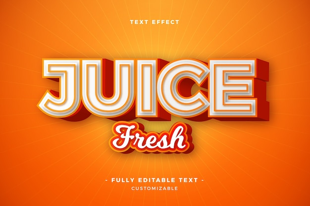 Juice fresh text effect