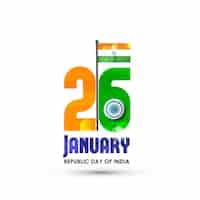 Free vector june 26th, republic day of india