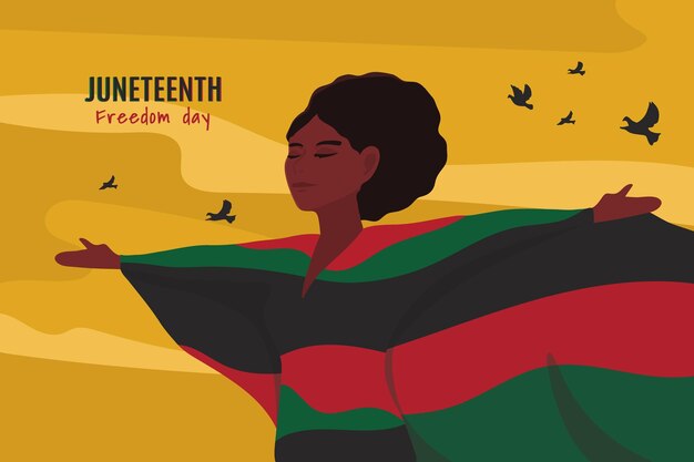 juneteenth 자유의 날 카드 디자인