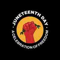 Vettore gratuito disegno del modello del logo juneteenth