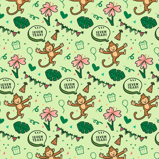 Jungle birthday party pattern